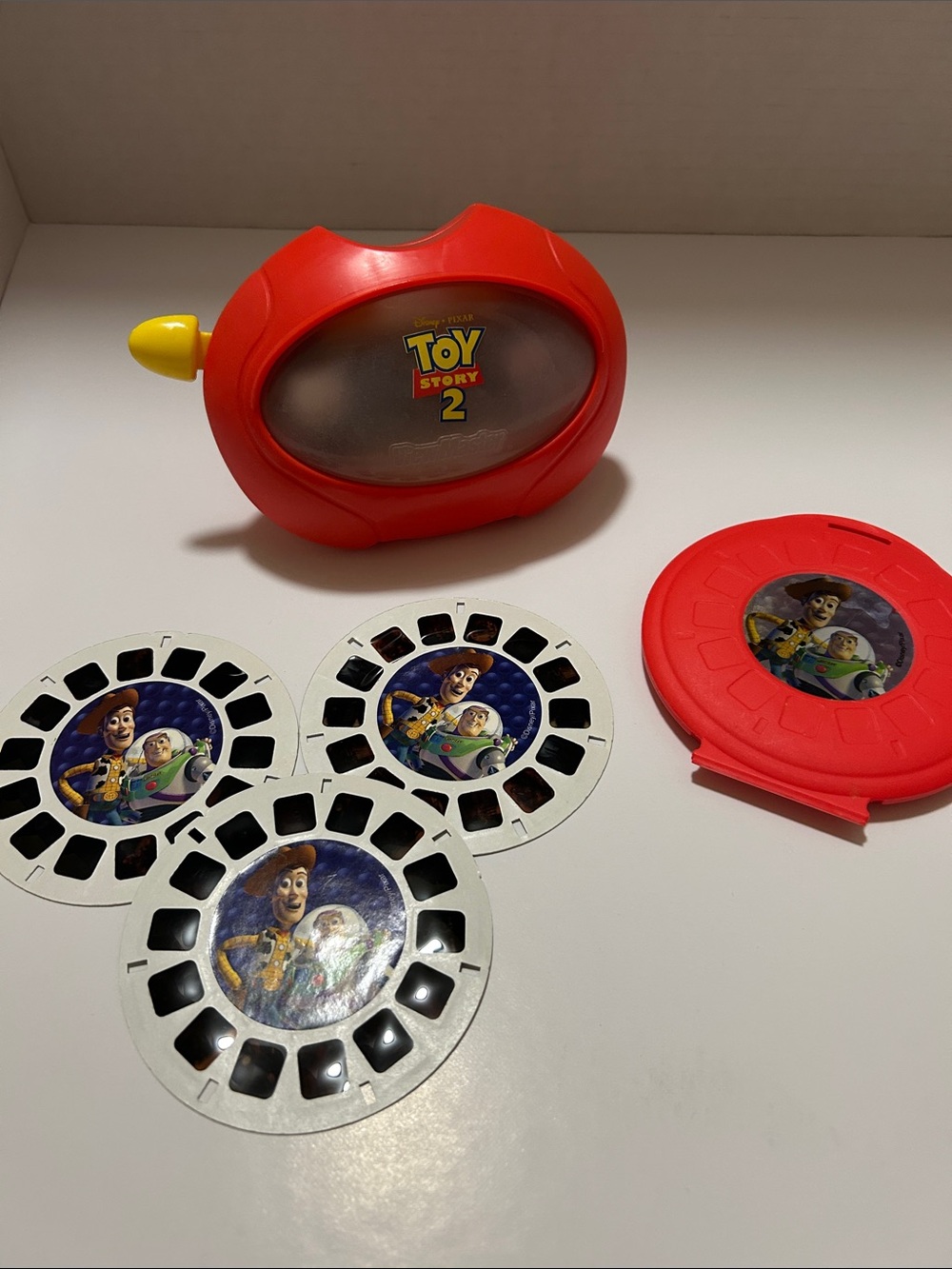 1998 Toy Story 2 Kids Mattel View-Master Style Disc Viewer - Red